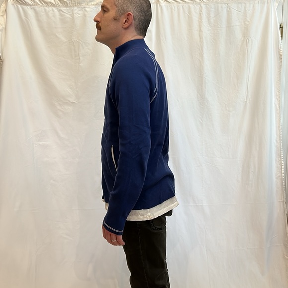 Banana Republic Blue with White Stripe Sweater size L - Picture 6 of 8